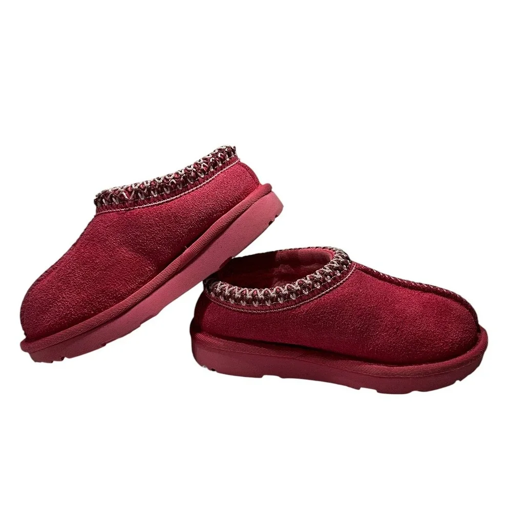 UGG Tasman Pink Suede Kids Slippers Size 9 Toddler 1019066T